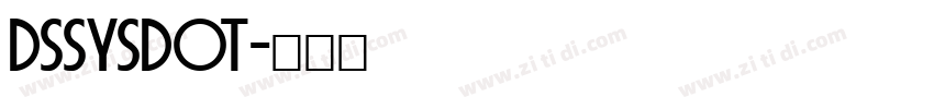 DSSysDot字体转换
