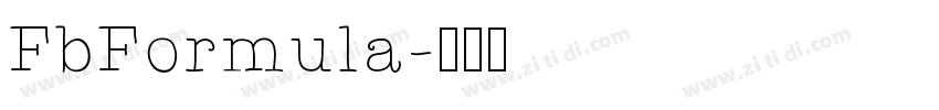 FbFormula字体转换