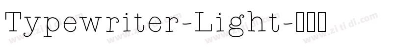 Typewriter-Light字体转换