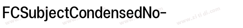 FCSubjectCondensedNo字体转换