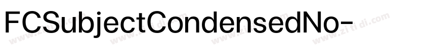 FCSubjectCondensedNo字体转换