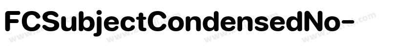 FCSubjectCondensedNo字体转换