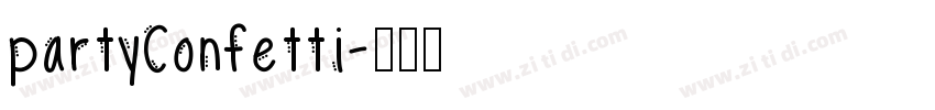 partyConfetti字体转换