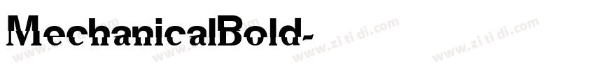 MechanicalBold字体转换