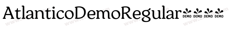 AtlanticoDemoRegular字体转换