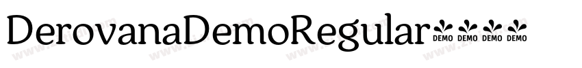 DerovanaDemoRegular字体转换