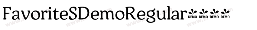 FavoriteSDemoRegular字体转换