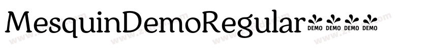 MesquinDemoRegular字体转换
