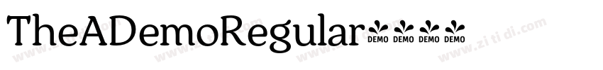 TheADemoRegular字体转换