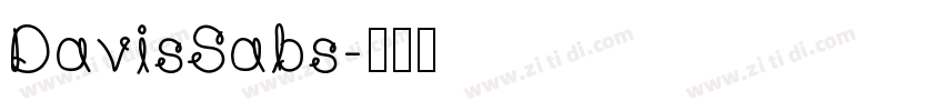DavisSabs字体转换