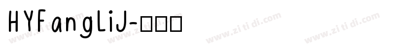 HYFangLiJ字体转换
