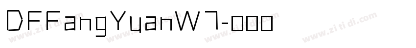 DFFangYuanW7字体转换