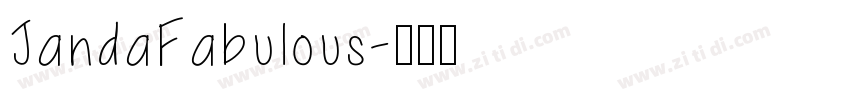 JandaFabulous字体转换