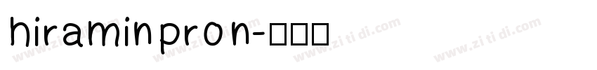 HiraMinProN字体转换