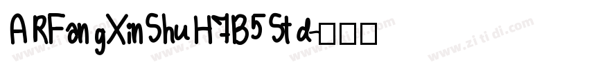 ARFangXinShuH7B5Std字体转换