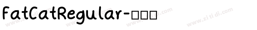 FatCatRegular字体转换