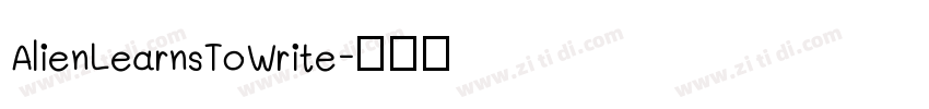 AlienLearnsToWrite字体转换