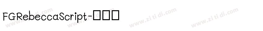 FGRebeccaScript字体转换