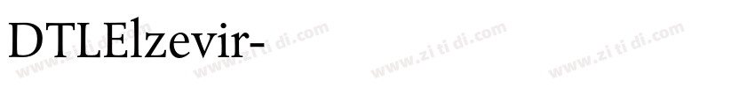 DTLElzevir字体转换