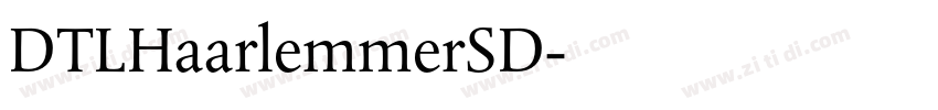 DTLHaarlemmerSD字体转换