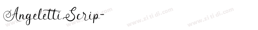 AngelettiScrip字体转换