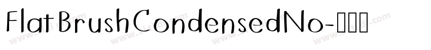 FlatBrushCondensedNo字体转换
