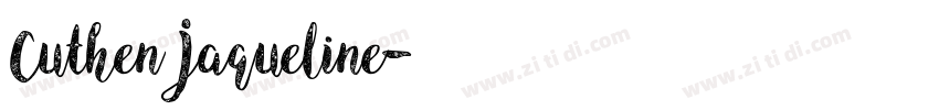 CuthenJaqueline字体转换