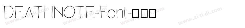 DEATHNOTE-Font字体转换