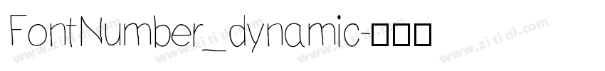 FontNumber_dynamic字体转换