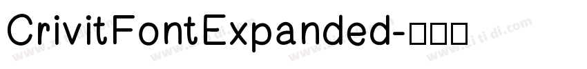 CrivitFontExpanded字体转换 CrivitFontExpanded字体转换
