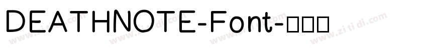 DEATHNOTE-Font字体转换