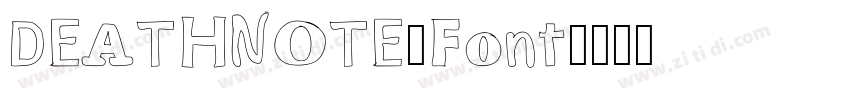 DEATHNOTE-Font字体转换