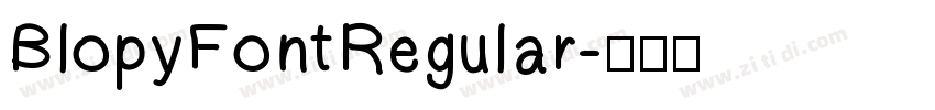 BlopyFontRegular字体转换