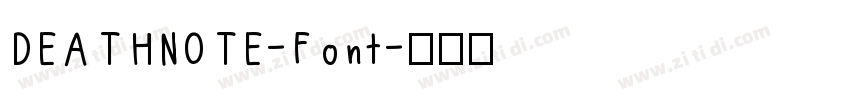 DEATHNOTE-Font字体转换