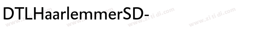 DTLHaarlemmerSD字体转换