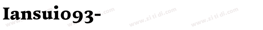 Iansui093字体转换