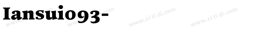 Iansui093字体转换