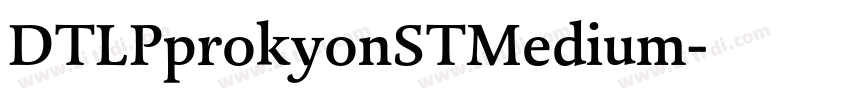 DTLPprokyonSTMedium字体转换