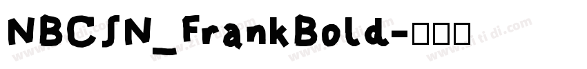 NBCSN_FrankBold字体转换