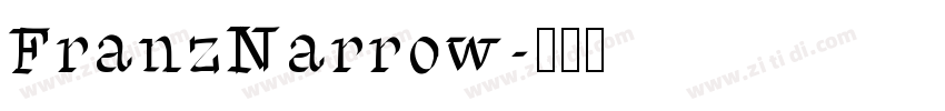 FranzNarrow字体转换