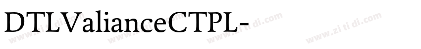 DTLValianceCTPL字体转换