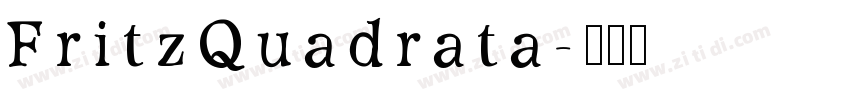 FritzQuadrata字体转换