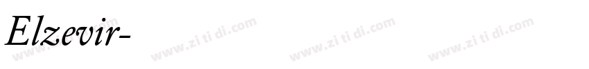 Elzevir字体转换