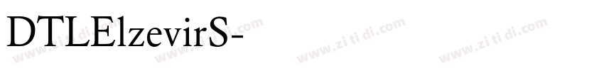 DTLElzevirS字体转换