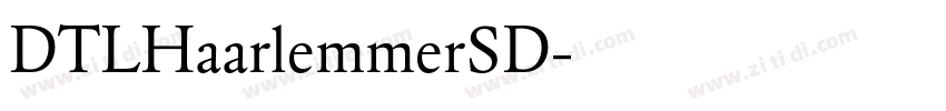 DTLHaarlemmerSD字体转换
