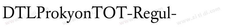 DTLProkyonTOT-Regul字体转换