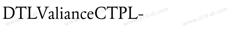 DTLValianceCTPL字体转换