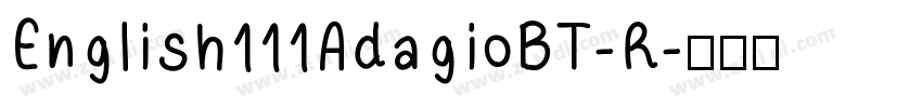 English111AdagioBT-R字体转换