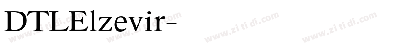 DTLElzevir字体转换