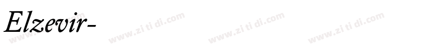 Elzevir字体转换